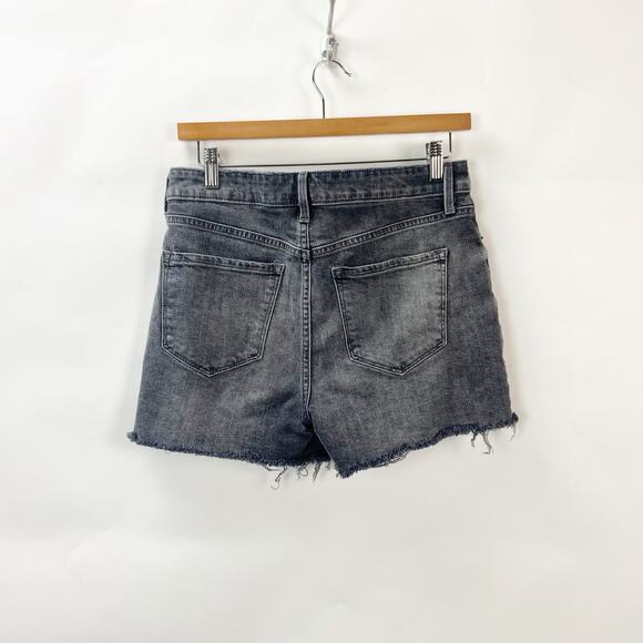 Old Navy 8 Womens Black High Waisted Secret-Slim Pocket Distressed Jean Short - Picture 5 of 9